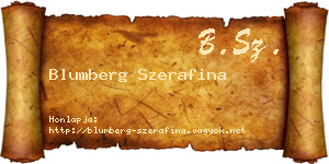 Blumberg Szerafina névjegykártya